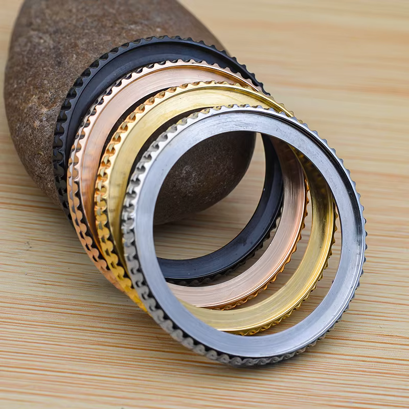 41mm * 32mm lunette Double anneau d'engrenage boîtier de montre jantes
