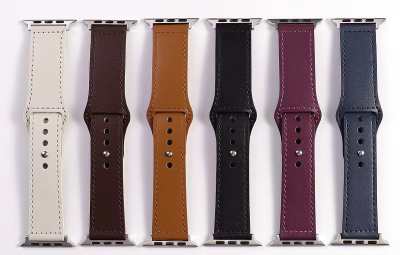 Bracelet de montre en cuir Compatible avec Apple série 3/4/6 SE 7 8 Ultra 44mm 45mm 41mm 40mm 49mm 42 38mm iWatch Correa