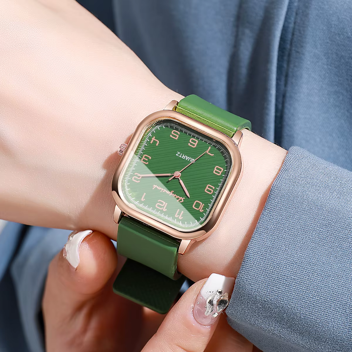 Mode carré femmes montres bracelet en Silicone décontracté montre à Quartz pour les filles horloge Reloj Mujer
