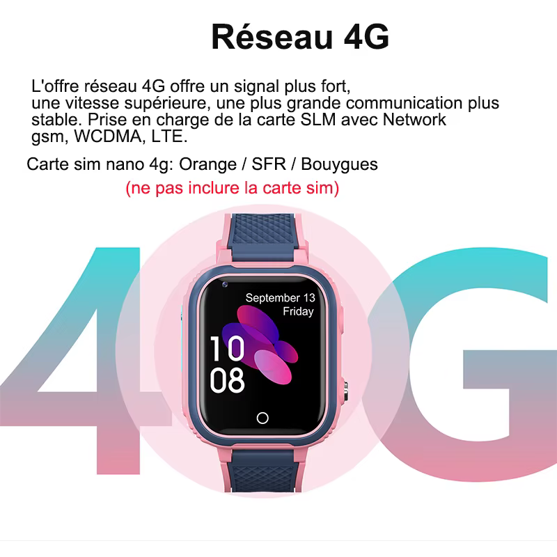 4G montre intelligente enfants GPS WIFI appel vidéo SOS IP67 étanche enfant Smartwatch caméra moniteur Tracker Location