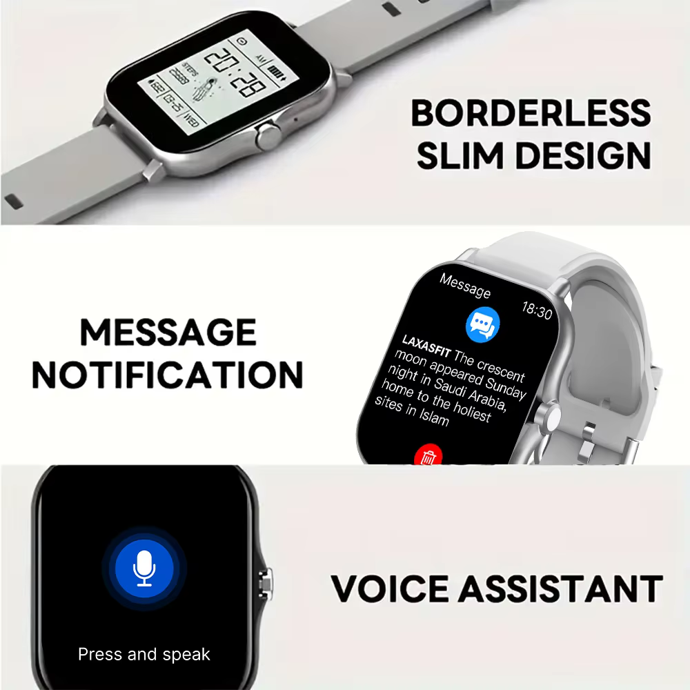 LAXASFIT 2025 nouvelle montre intelligente pour hommes femmes cadeau plein écran tactile sport Fitness
