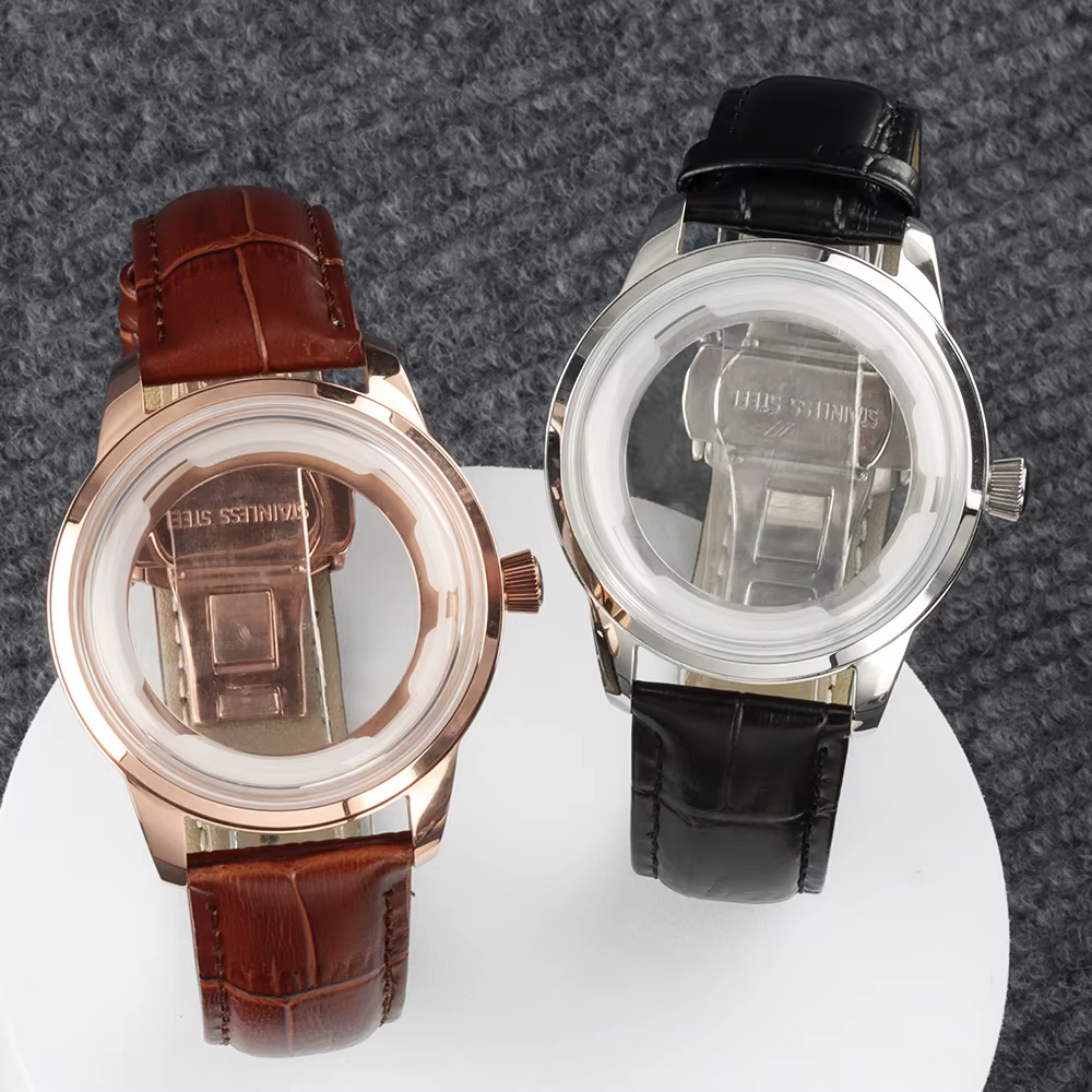 Boîtier de montre Cocktail Time en or rose/argent NH35 40 mm pour Seiko Mod Presage