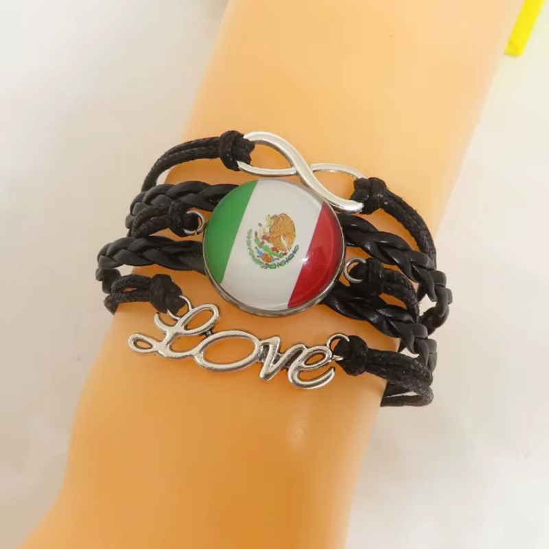 Bracelet drapeau National du mexique, à la mode, pour femmes et hommes, paracorde, bijoux d'amitié, cadeaux d'aime