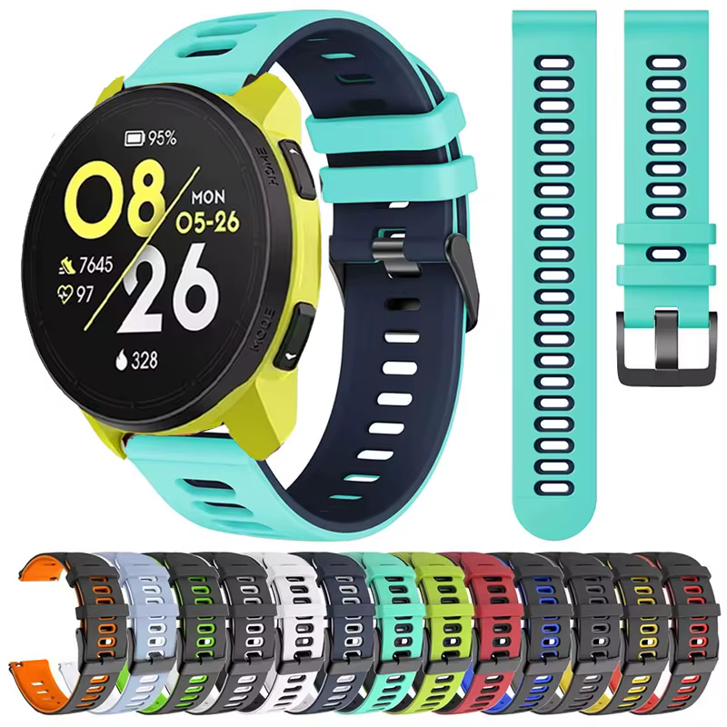 Bracelet en silicone bicolore pour montre connectée Black Shark Run