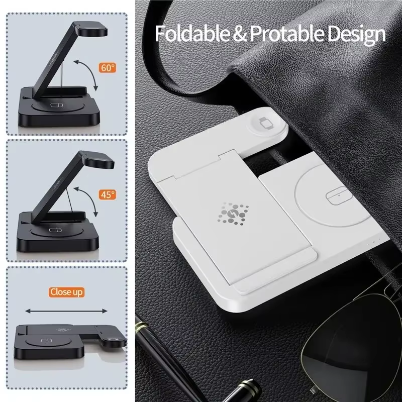 Chargeur sans fil pliable 4 en 1