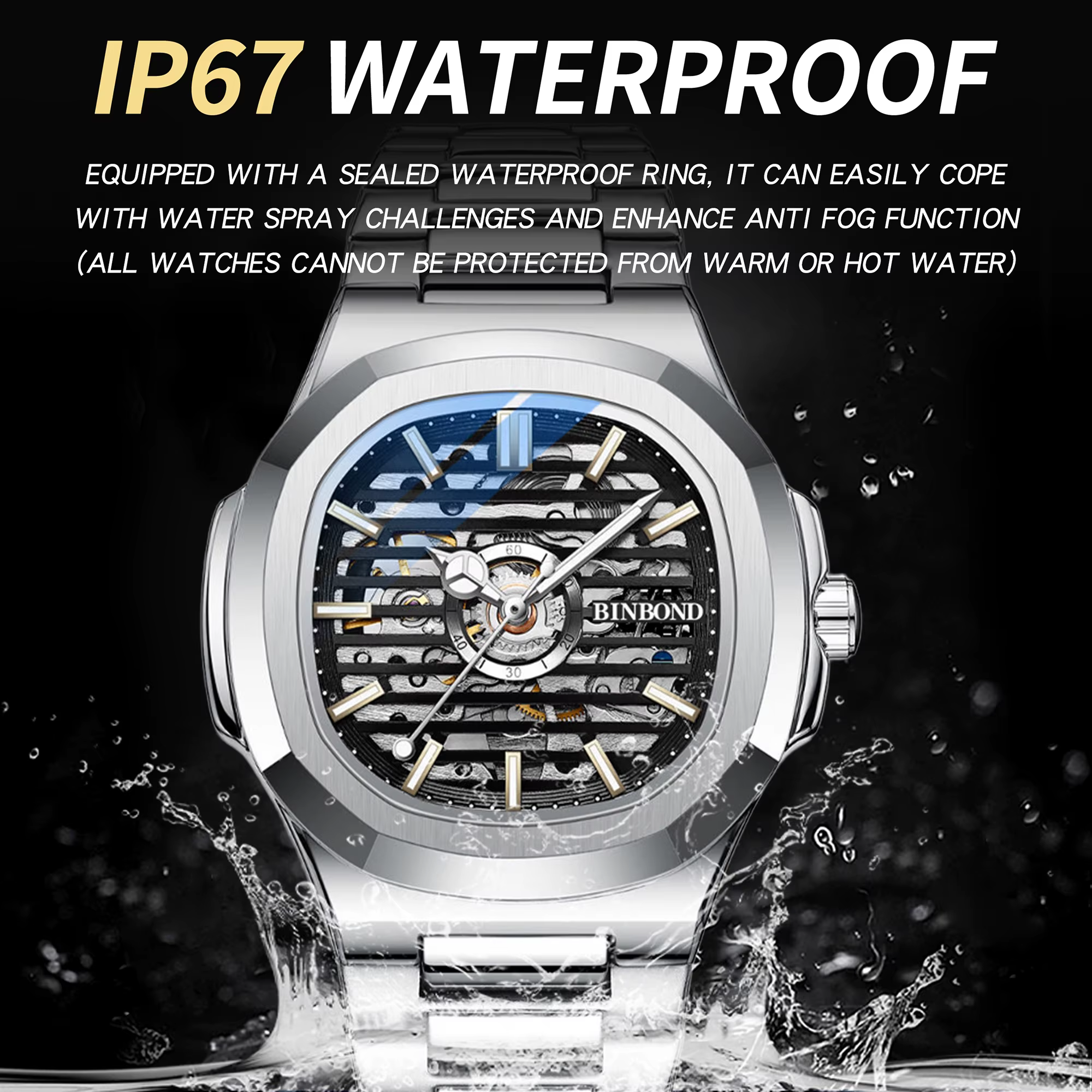 Montre automatique pour homme BINBOND