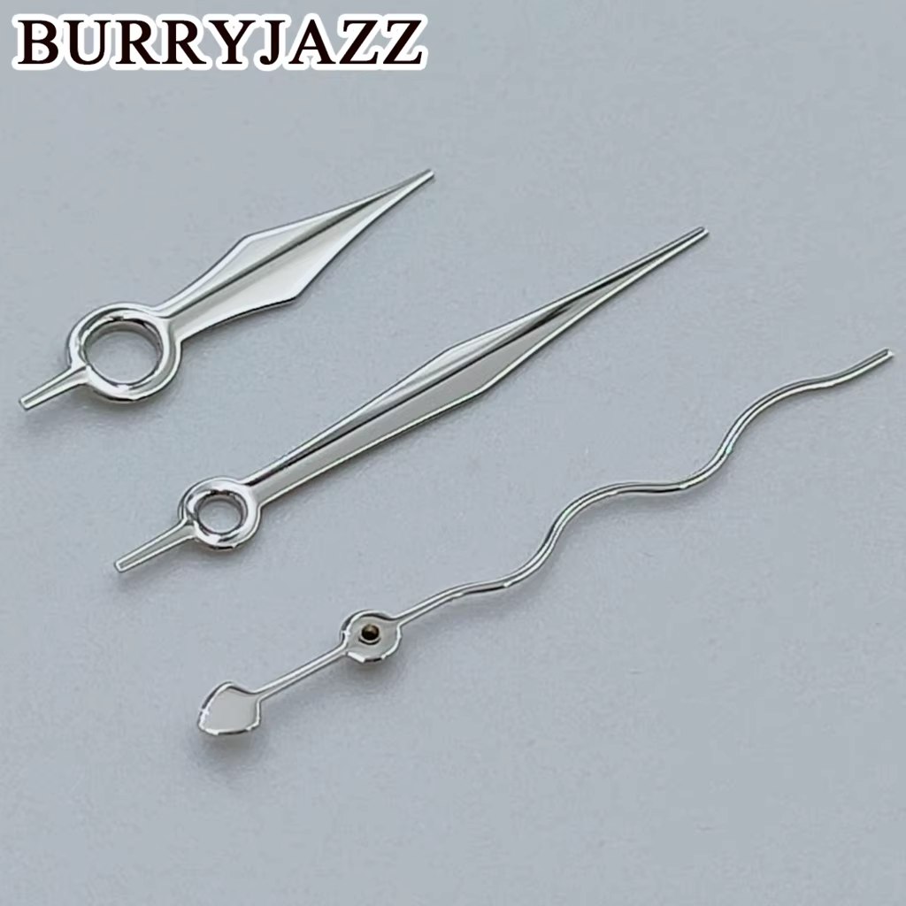 BURRYJAZZ NH35 NH36 NH38 7S26 7S36 4R35 4R36 aiguilles de montre non lumineuses bouclées ondulation
