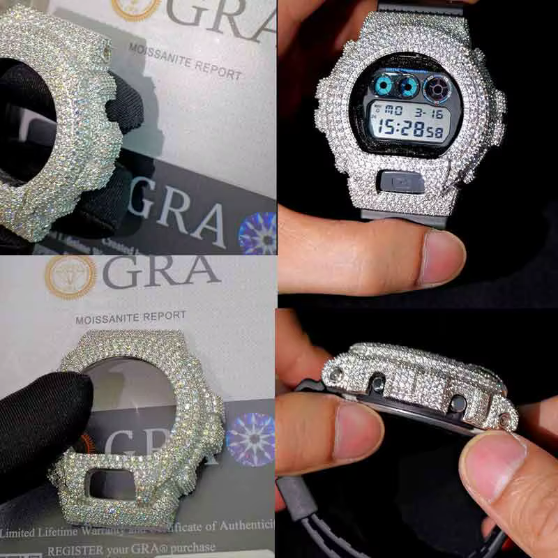 Boîtier de montre en moissanite série DW-6900