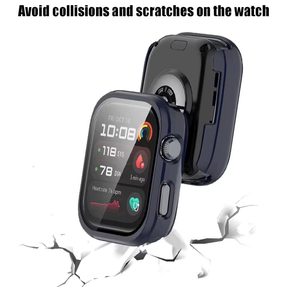 Verre trempé + boîtier PC pour Huawei Watch D2 protecteur d'écran anti-rayures pare-chocs housse de protection