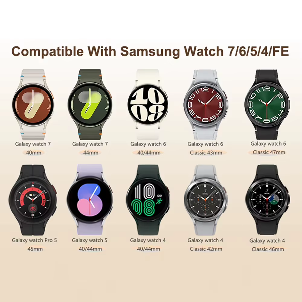 Bracelet de sport pour Samsung Galaxy Watch 7 FE 6 5 4 44mm 40mm/Classic 43mm 47mm/5 Pro