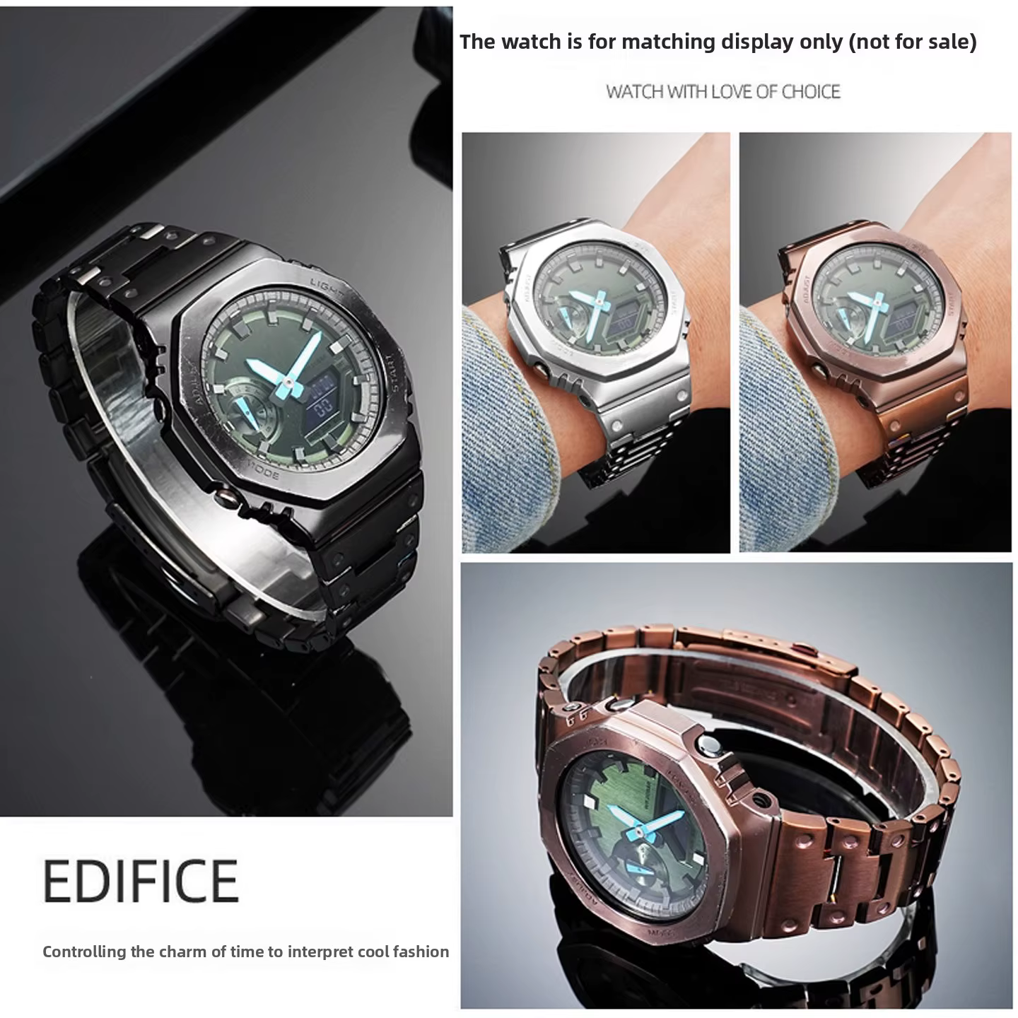 Bracelet de montre en acier inoxydable pour casio G-SHOCK GM2100 GM 2100