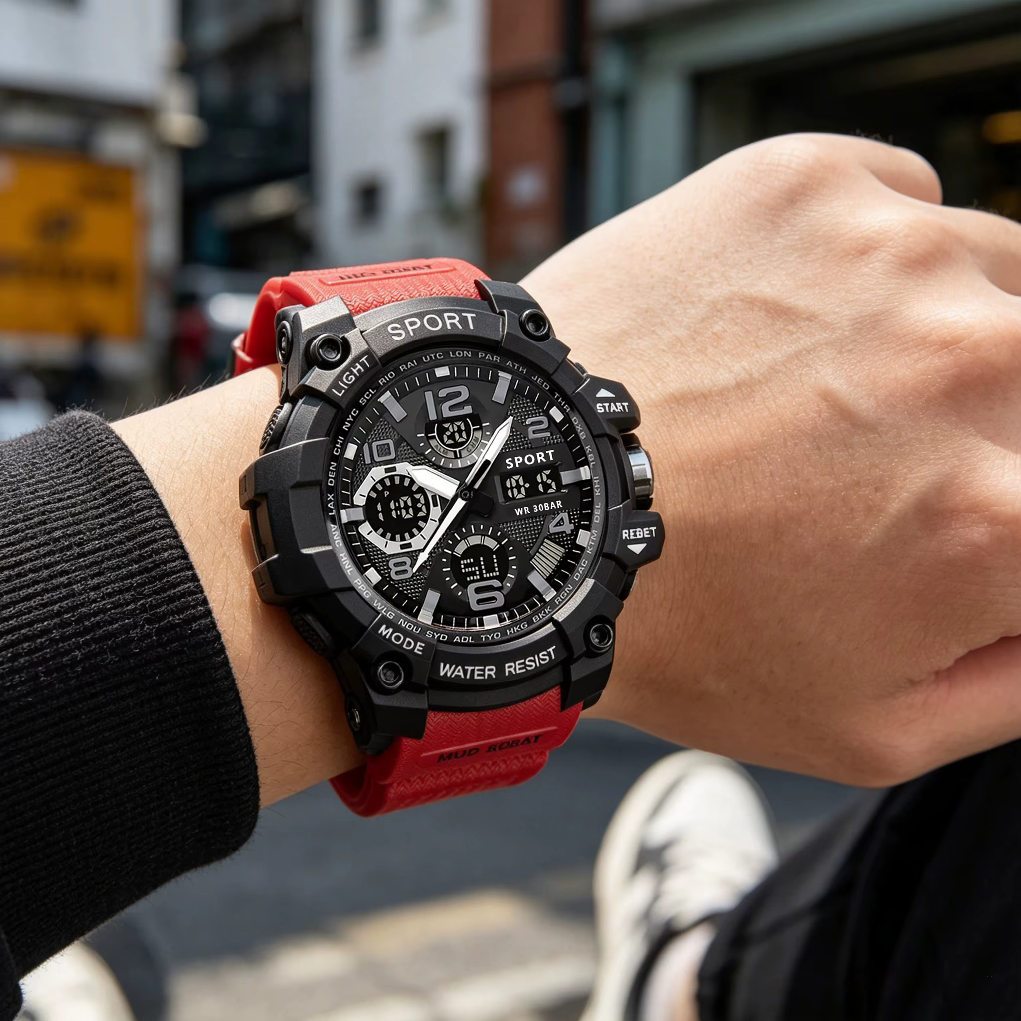 Montre électronique polyvalente pour hommes jeunes, montre multifonctionnelle pour étudiants - Un bon choix pour offrir à des amis et à la famille