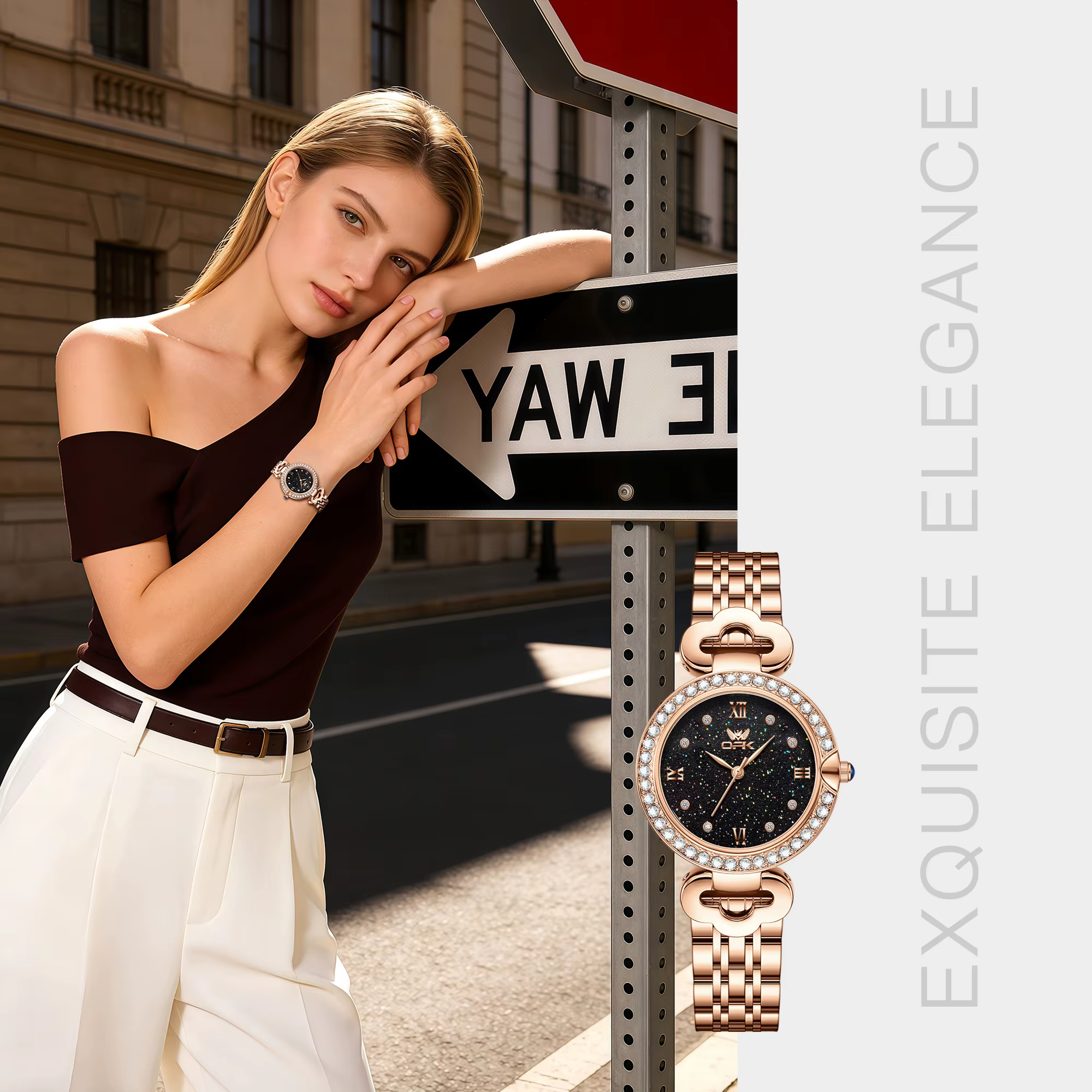 OPK 6094 Elegance – montre à mouvement à Quartz pour femmes