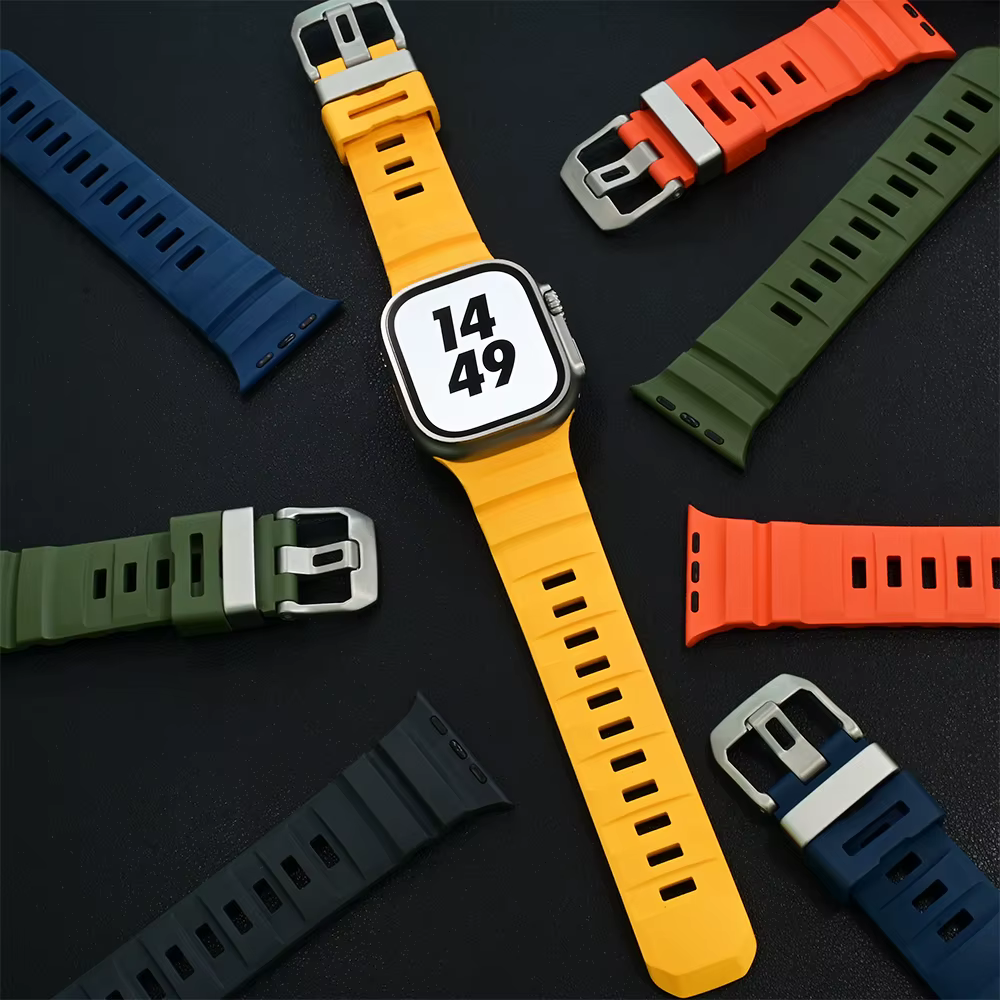 Bracelet en Silicone pour Apple Watch Ultra 3 2 49mm