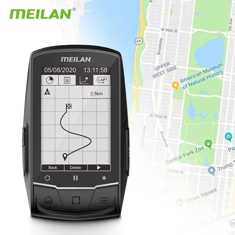 MEILAN M1 Finder GPS ordinateur de vélo 2.6 pouces grand écran cyclisme en plein air Navigation sans fil compteur de