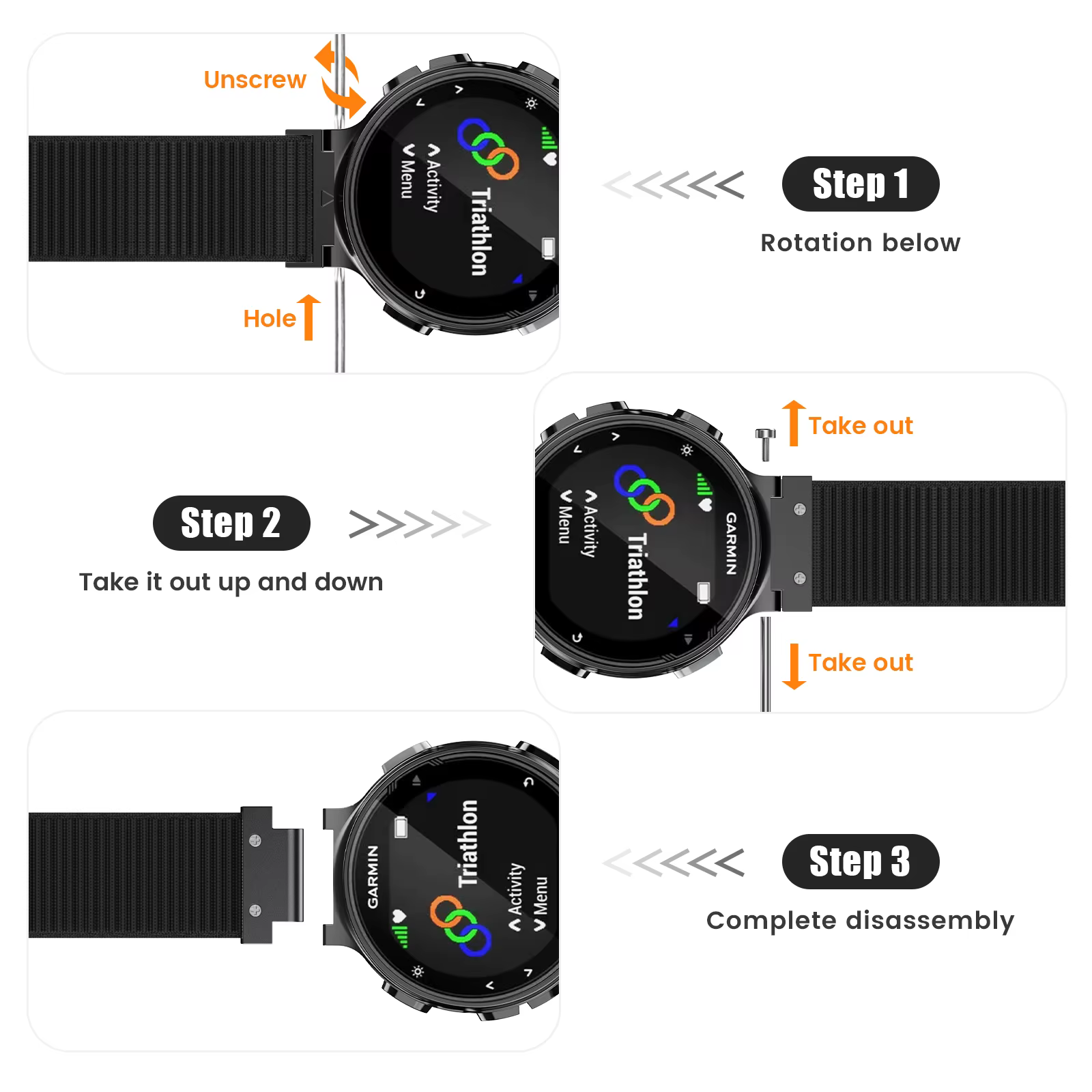 Garmin 735XT Bracelet de Sport en Nylon pour Forerunner 620/630/230/235/approche S6