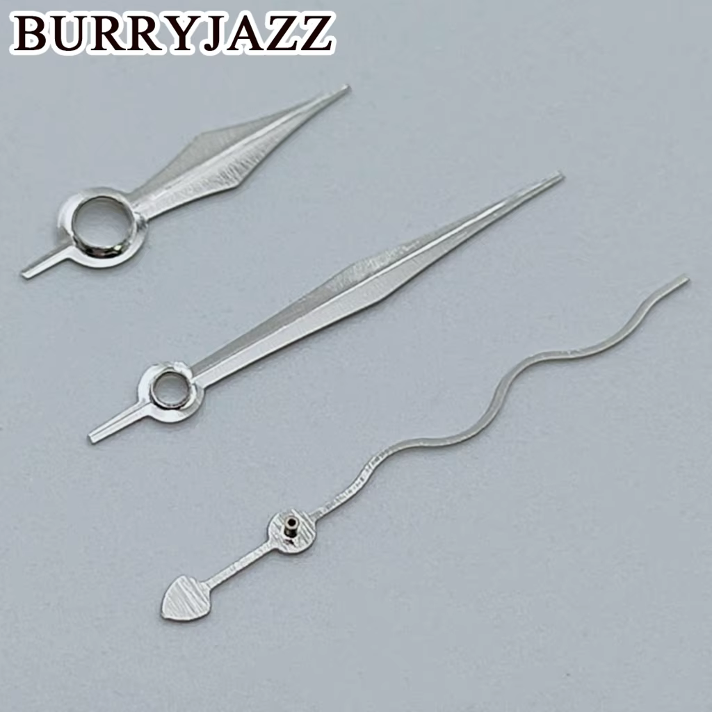 BURRYJAZZ NH35 NH36 NH38 7S26 7S36 4R35 4R36 aiguilles de montre non lumineuses bouclées ondulation