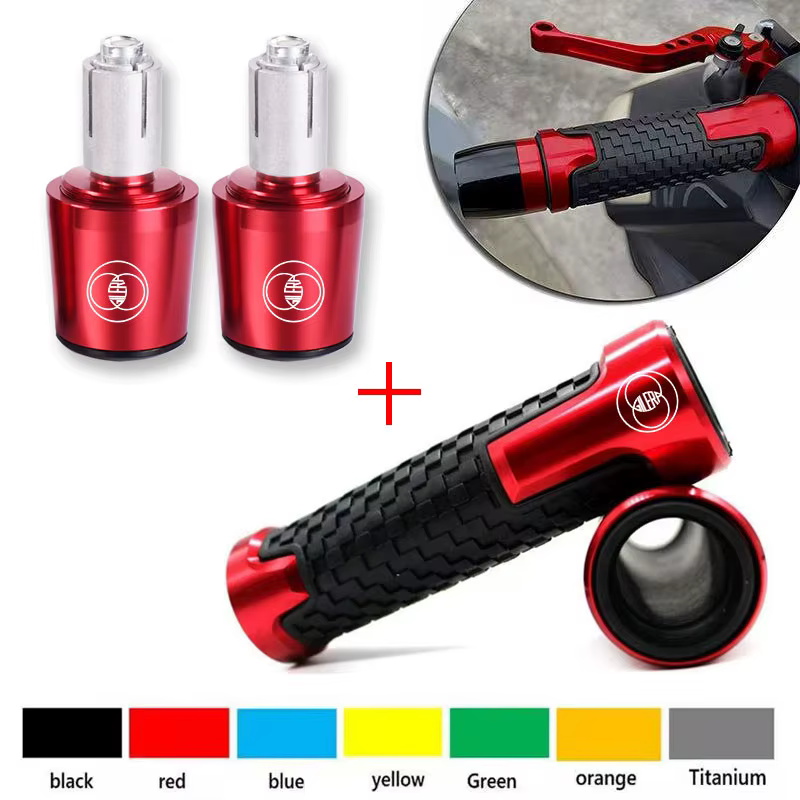 Accessoires de moto CNC, poignées de guidon 7/8 "22mm, embouts de poignée pour Gilera GP800 Fuoco Nexus 500 Runner 50 125 200