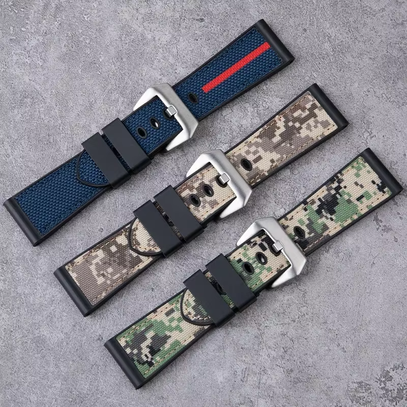 Bracelets de montre en toile et caoutchouc