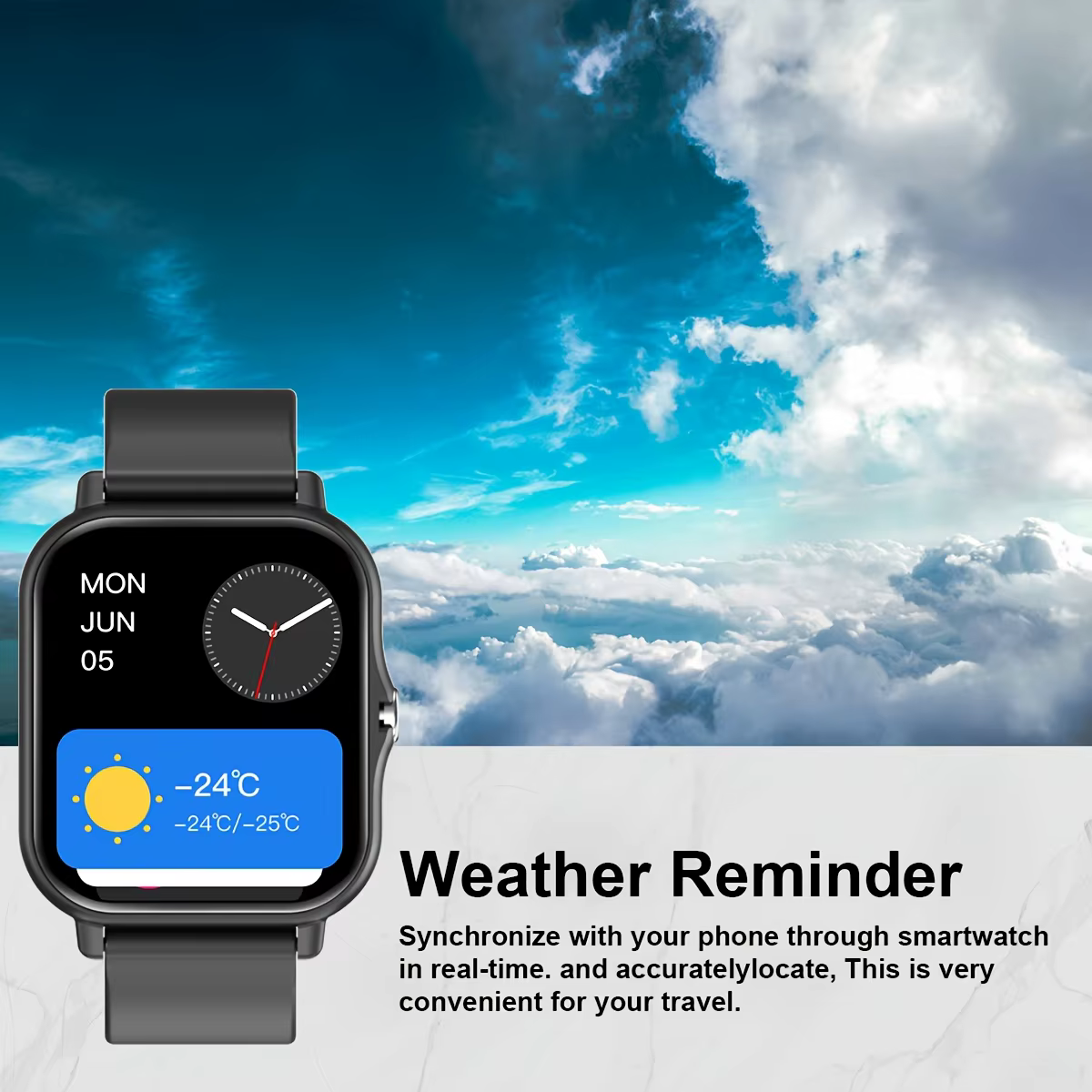 Montre connectée de 1, 83 pouces