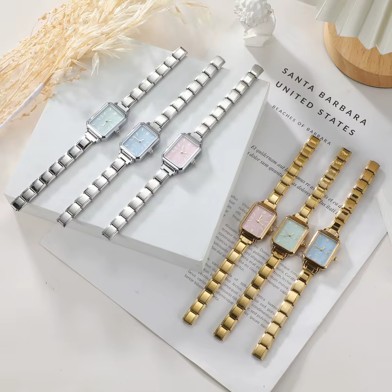 Bracelet de montre Simple en acier inoxydable pour femmes, pour étudiant, ami, femme, anniversaire, bijoux à bricoler soi-même, cadeau, vente en gros