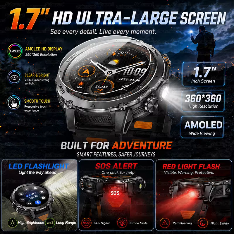 Montre connectée de qualité militaire TANK