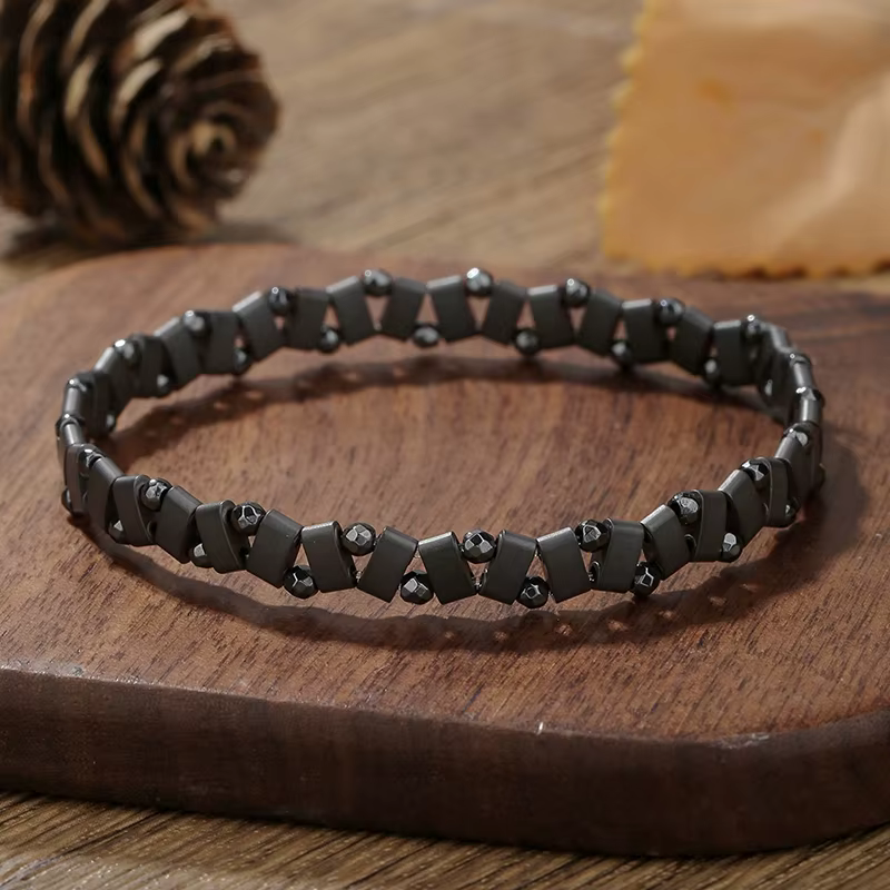 Bracelet Hip Hop élastique en perles pour hommes