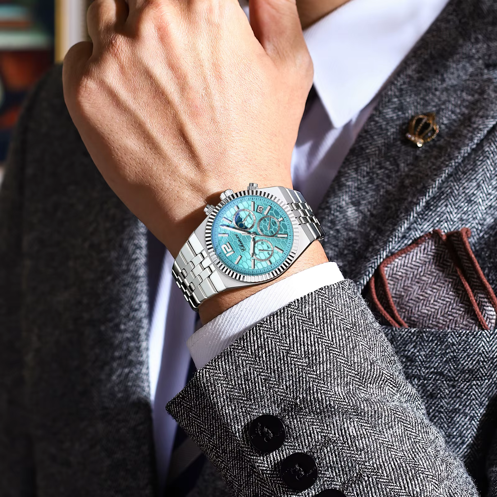 CHENXI Original hommes montre à Quartz étanche affaires chronographe homme montre-bracelet lumineux mode bracelet en