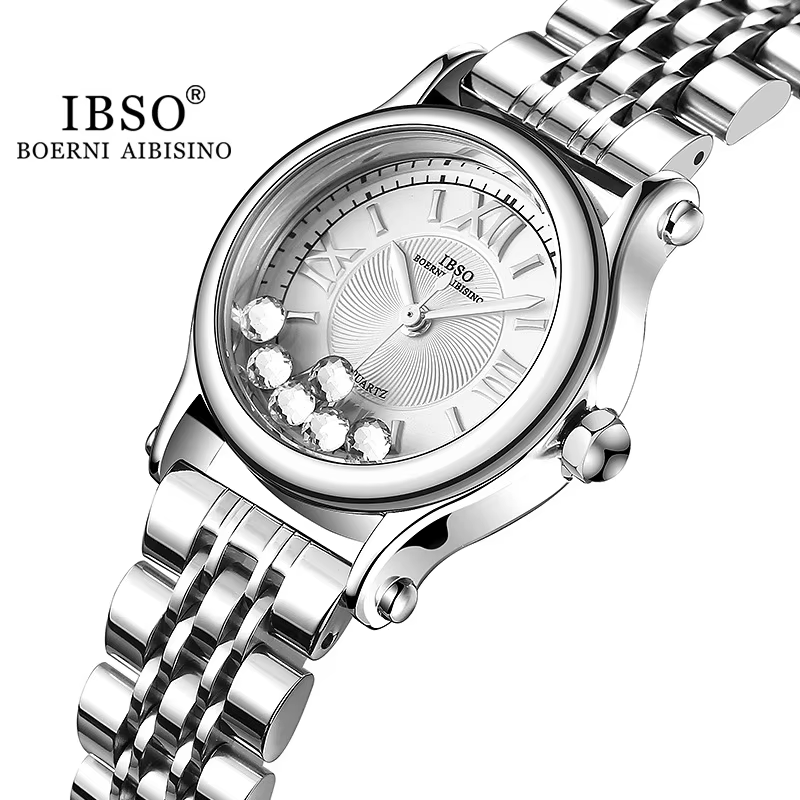Montre en cuir véritable avec couronne royale pour femme