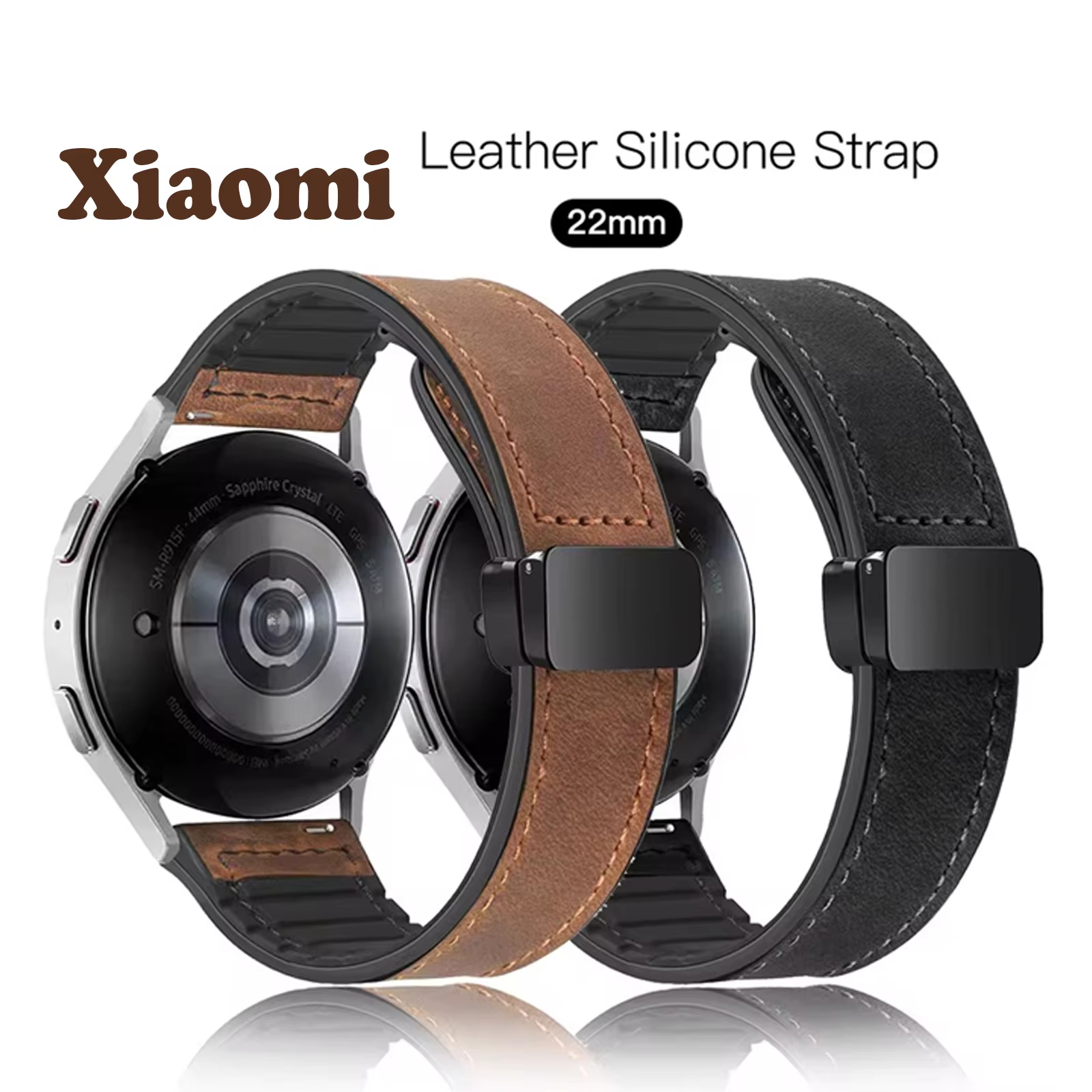 Bracelet de montre en cuir 22mm pour Xiaomi