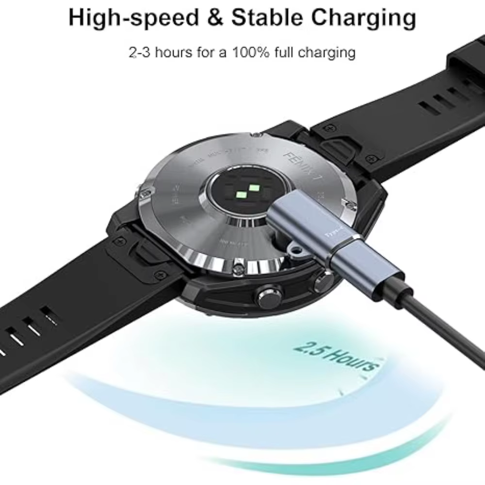 Chargeur de remplacement compatible avec Garmin Forerunner 965 955 945 935 745 265 255 245 165 55 45 câble de chargement USB pour montre intelligente