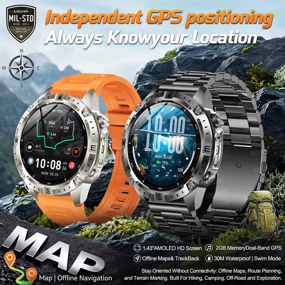 Nouvelle montre connectée sport tout-terrain avec GPS intégré