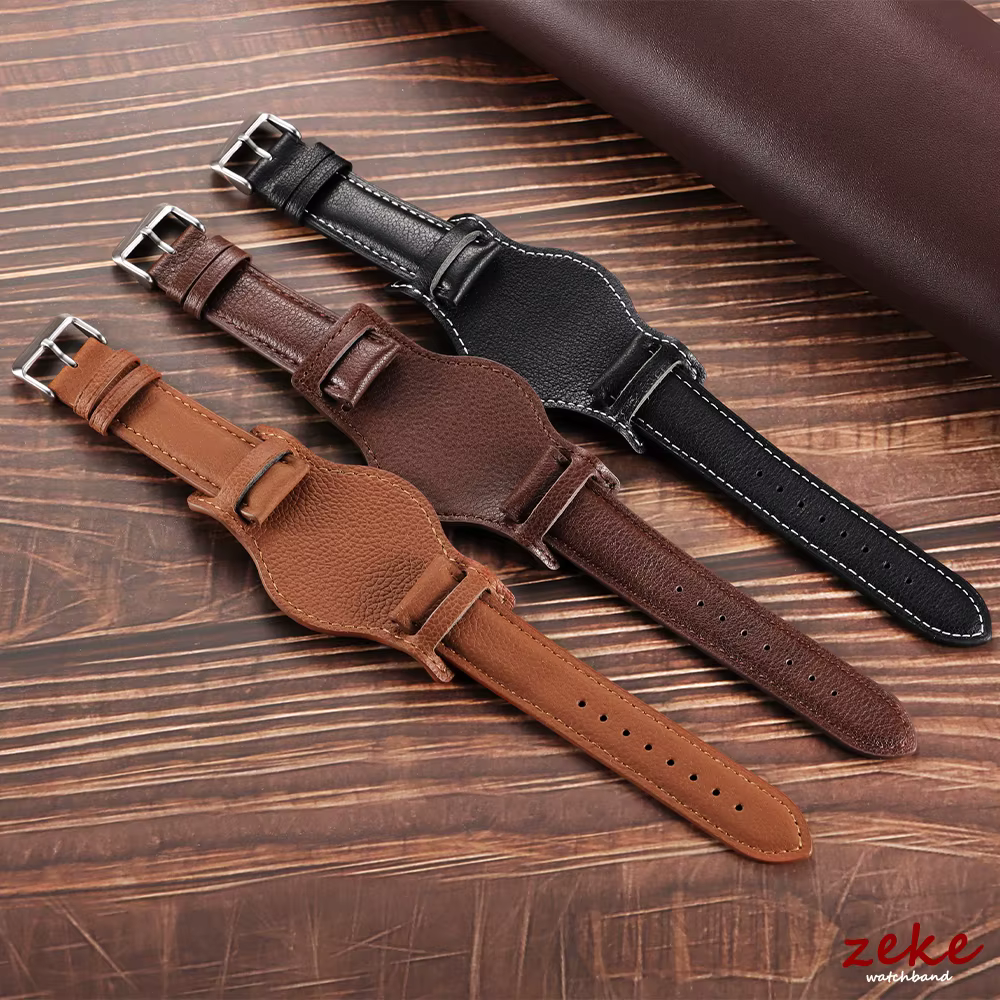 Bracelet en cuir de veau véritable pour Fossil pour Seiko 18mm 20mm 22mm