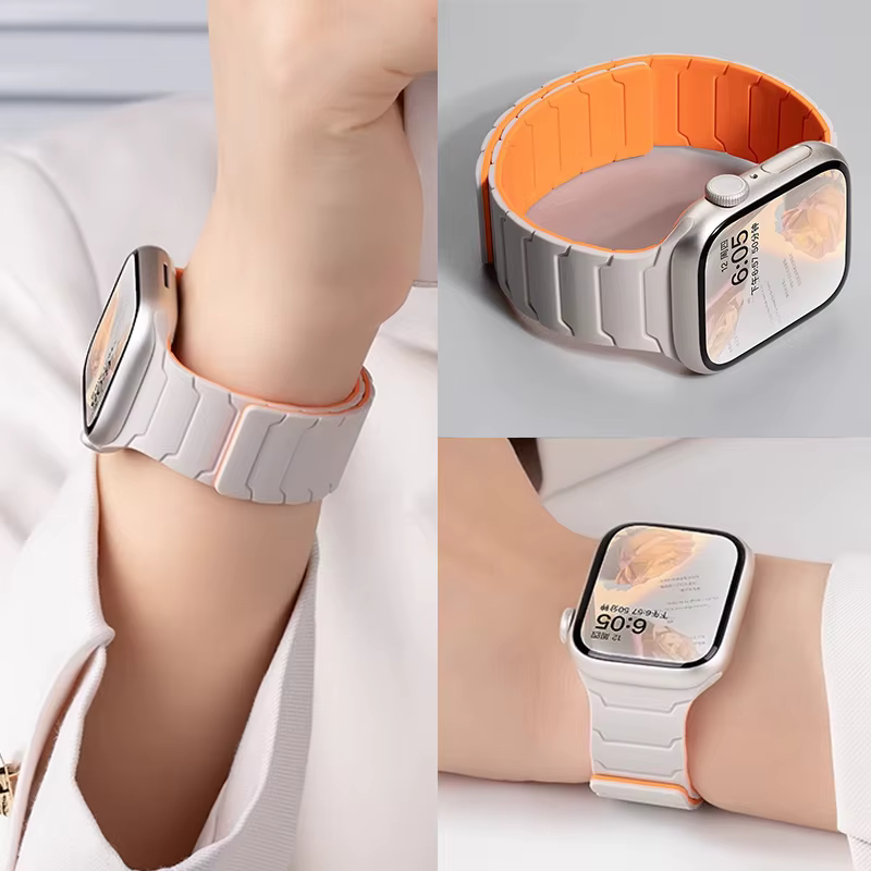 Bracelet magnétique en Silicone pour Bracelet de montre Apple Ultra 2