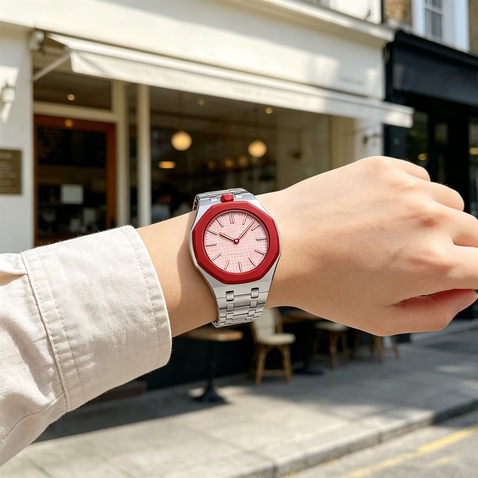 Bracelet de montre de remplacement en acier inoxydable pour Swatch X Royal Pop