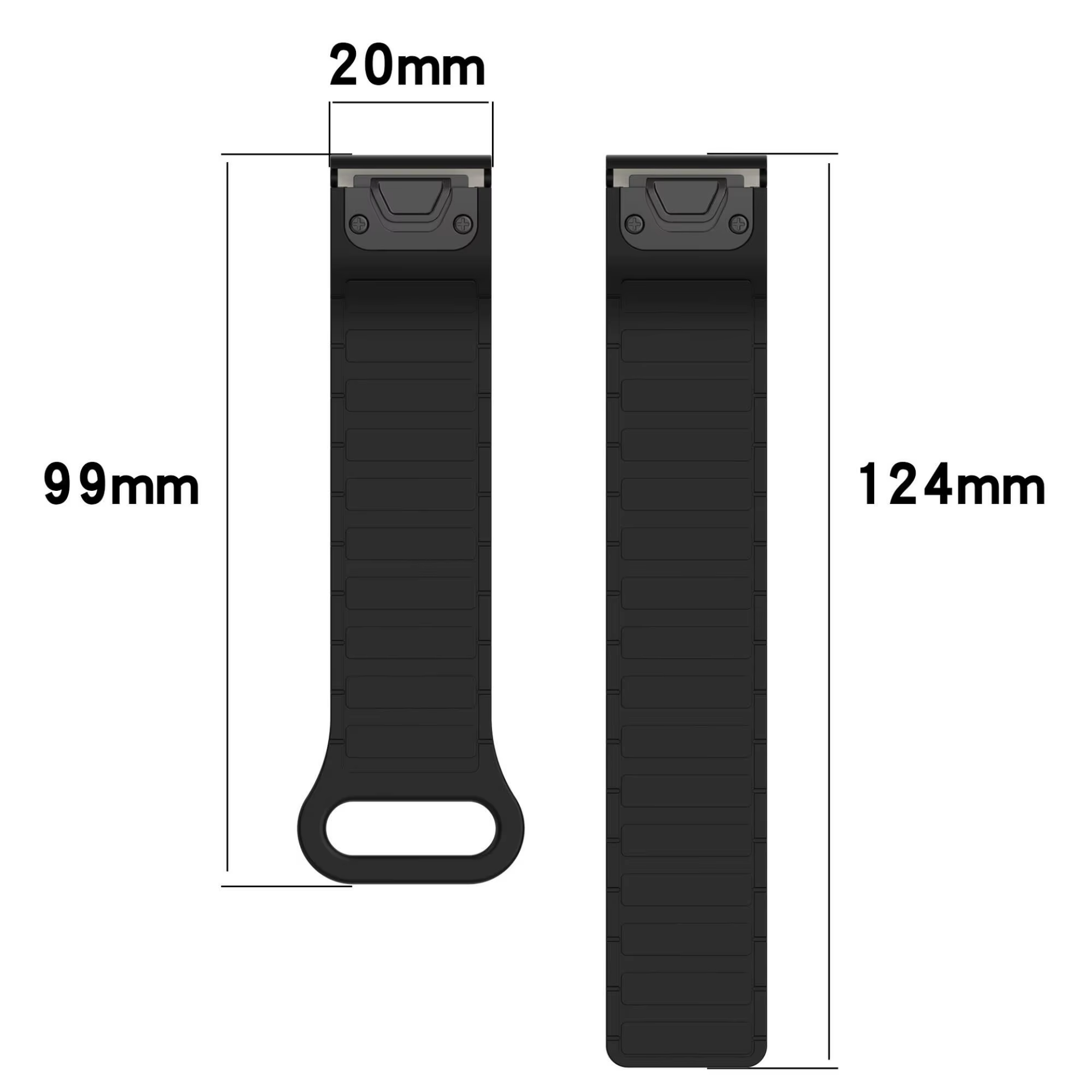 Compatible avec Garmin Fenix 8 7X 7 7S Bracelet magnétique en silicone