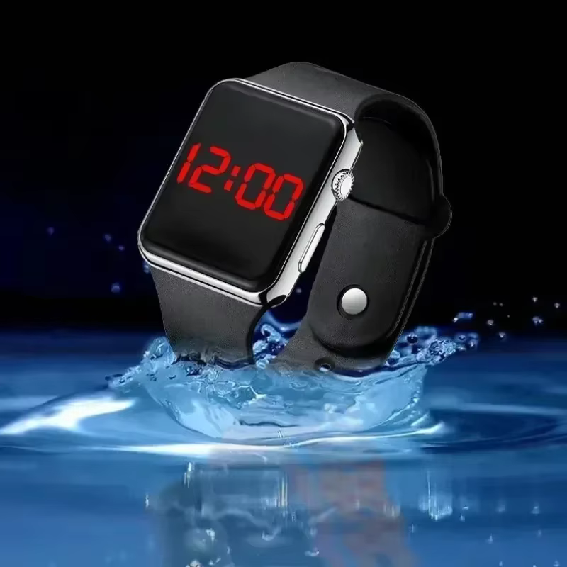 Montres numériques pour hommes femmes électronique carré LED Sport montre-bracelet mode décontracté Simple Silicone femme horloge Reloj Hombre