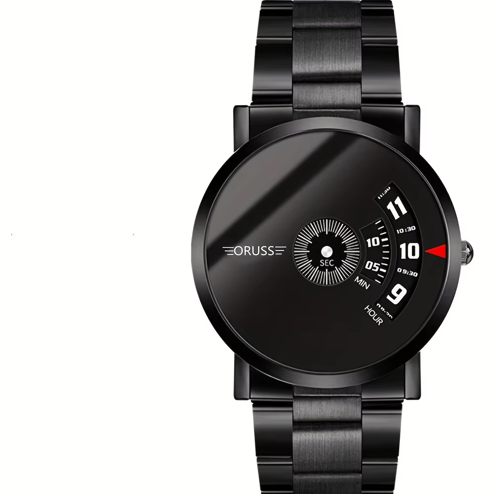 Nouvelle montre pour hommes noire scientifique et technologique