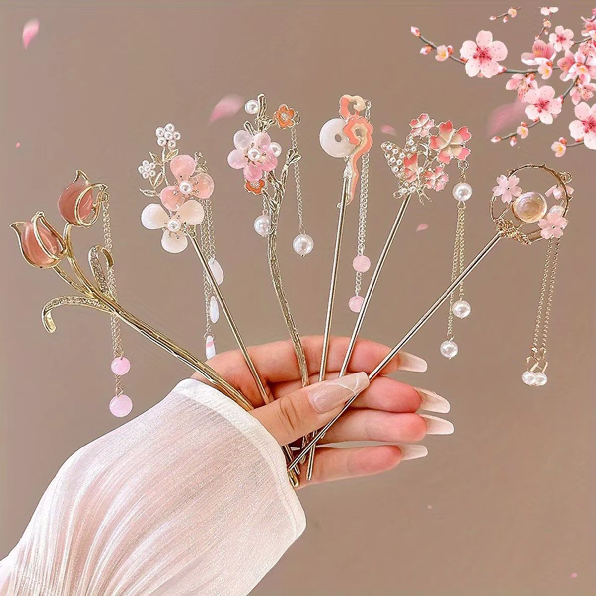 1 pièce Accessoire de cheveux romantique de style chinois, Bijou en alliage, Épingle à cheveux pour femme, Idéal pour le quotidien, Cadeau, Épingle à cheveux tendance pour filles