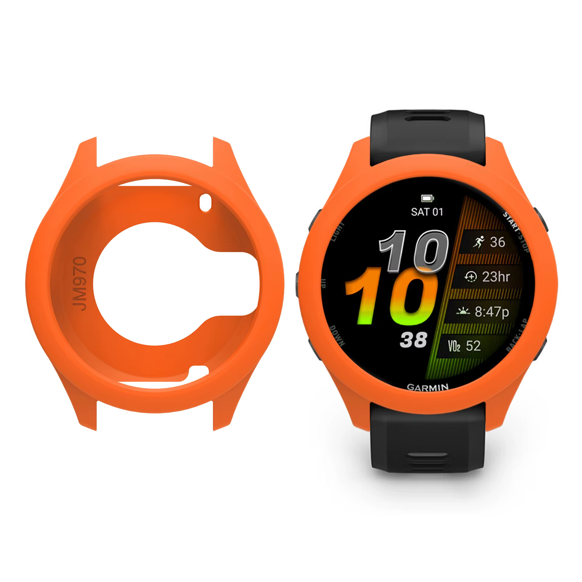 Étui de montre en silicone pour Garmin Forerunner 970/570 42mm/47mm