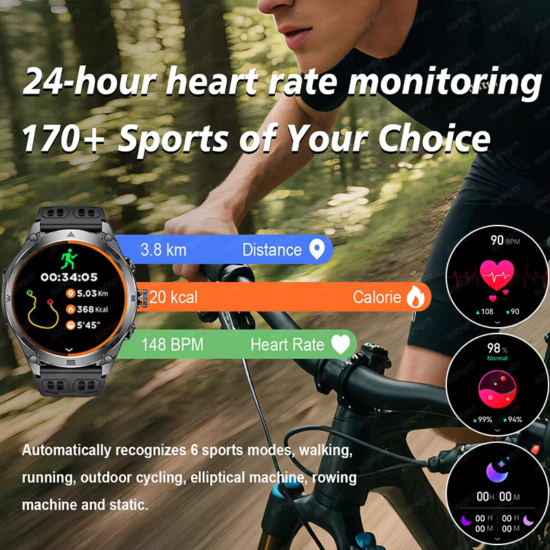 Nouvelle Montre Connectée GPS Homme 2026 pour Activités de Plein Air