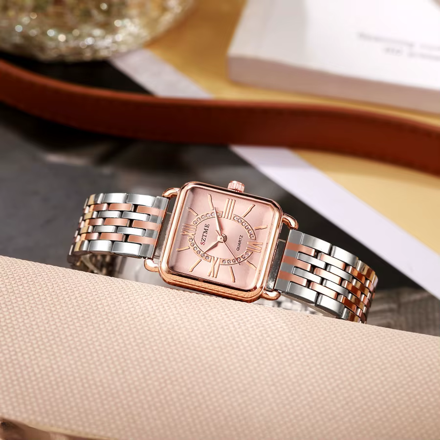 Montre carrée de luxe tendance pour femme de la marque SZTME