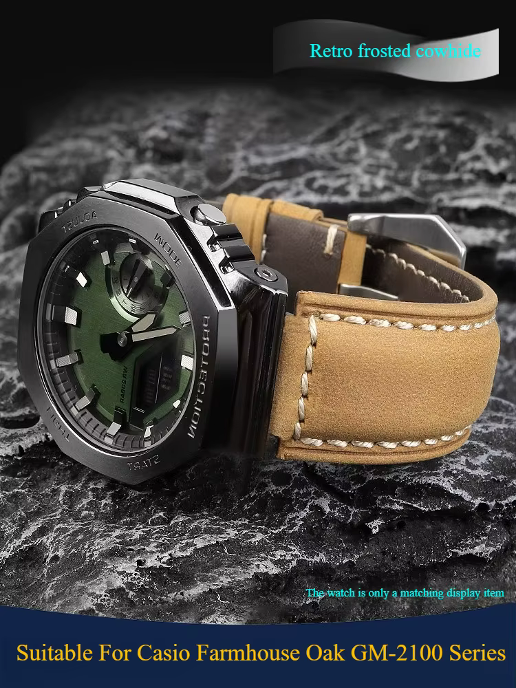 Remplacer le bracelet de montre en cuir modifié G-SHOCK Farmhouse Oak GM-2100/GA2100 GM110