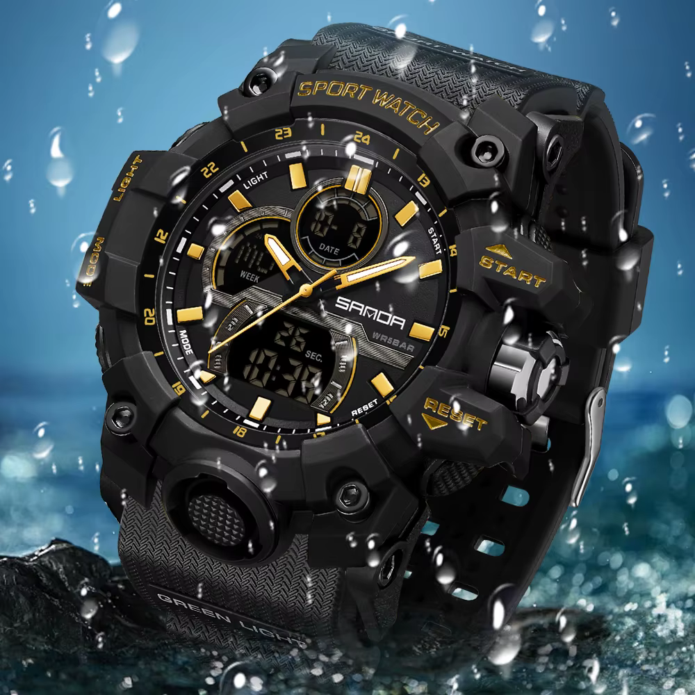 Montre-bracelet analogique à quartz pour homme