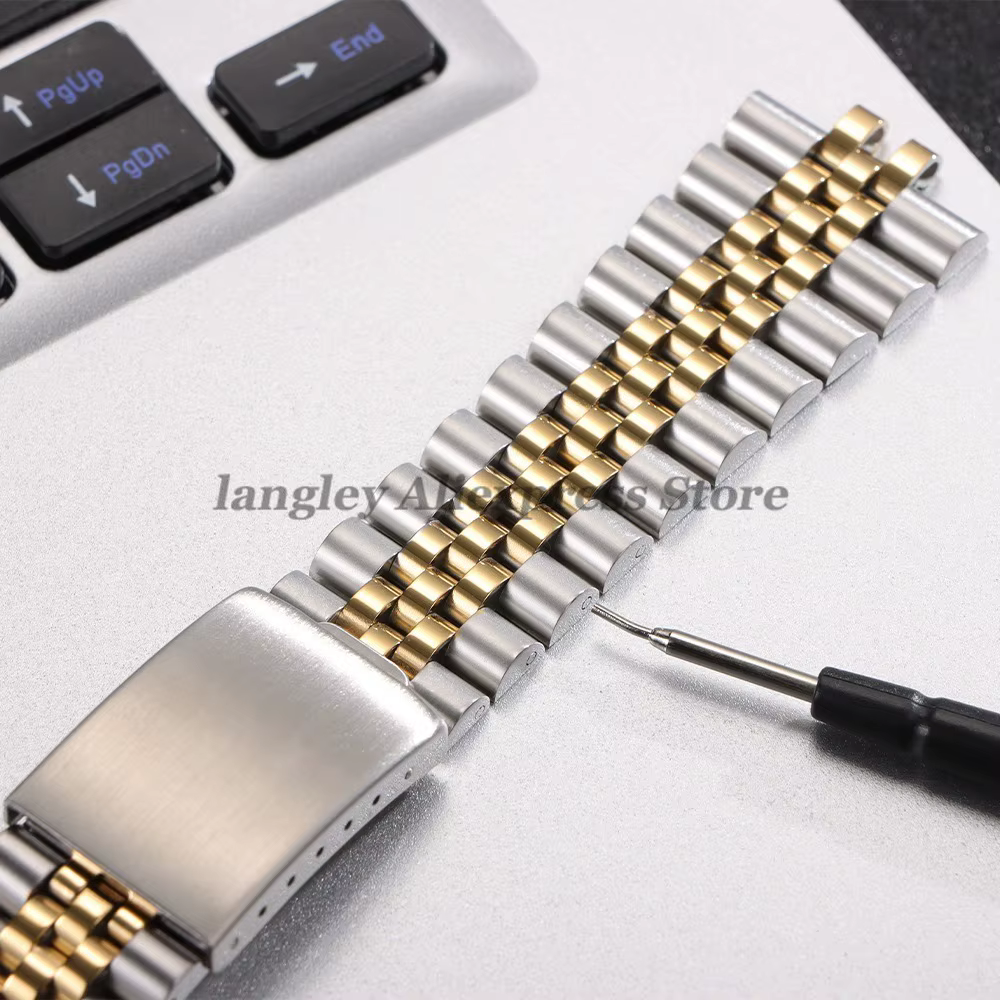 Bracelet de montre à extrémité incurvée de luxe pour Rolex DATEJUST