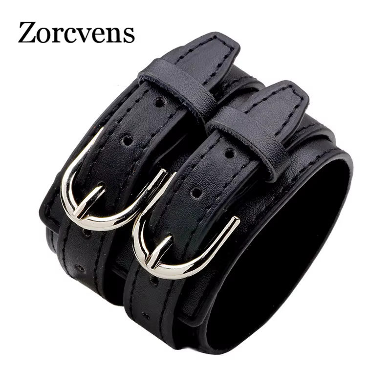 Bracelet large en cuir pour hommes