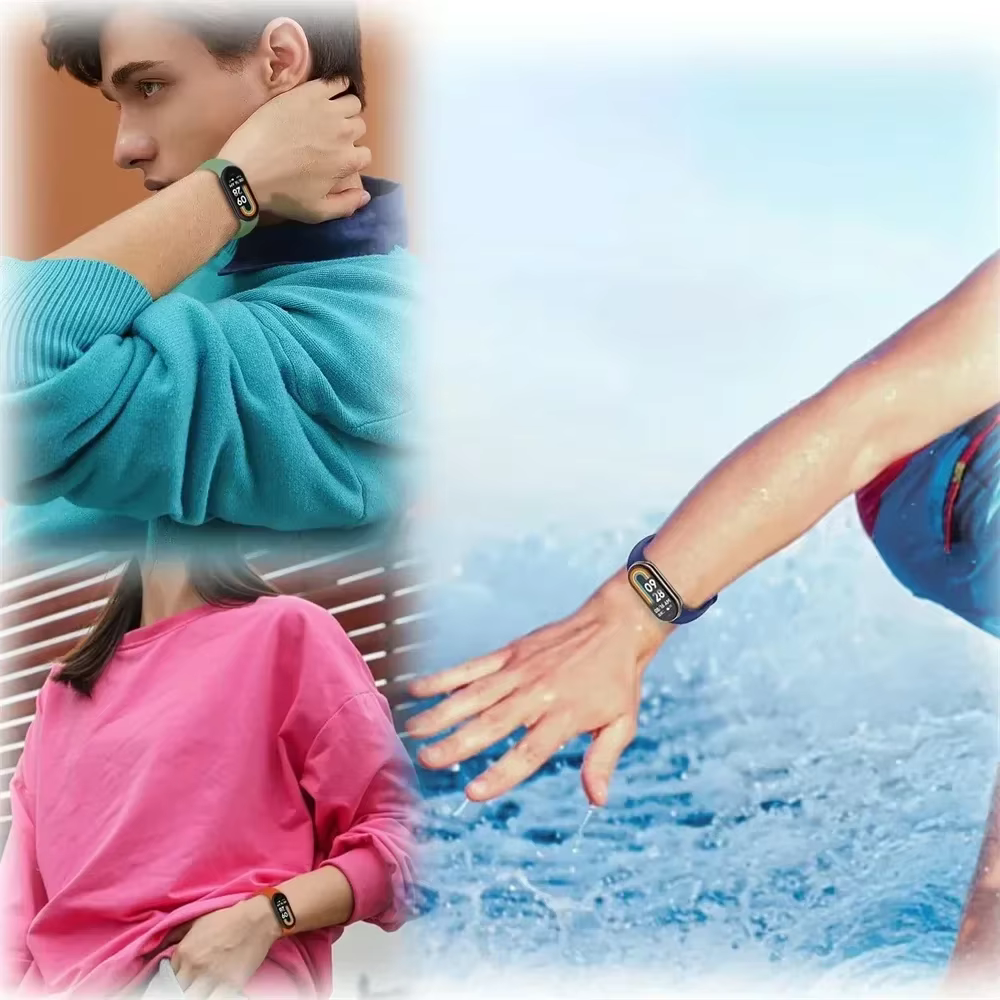 Bracelets de montre de Sport pour Xiaomi Mi band 8-9 NFC remplacement miband9/8 Bracelet en silicone