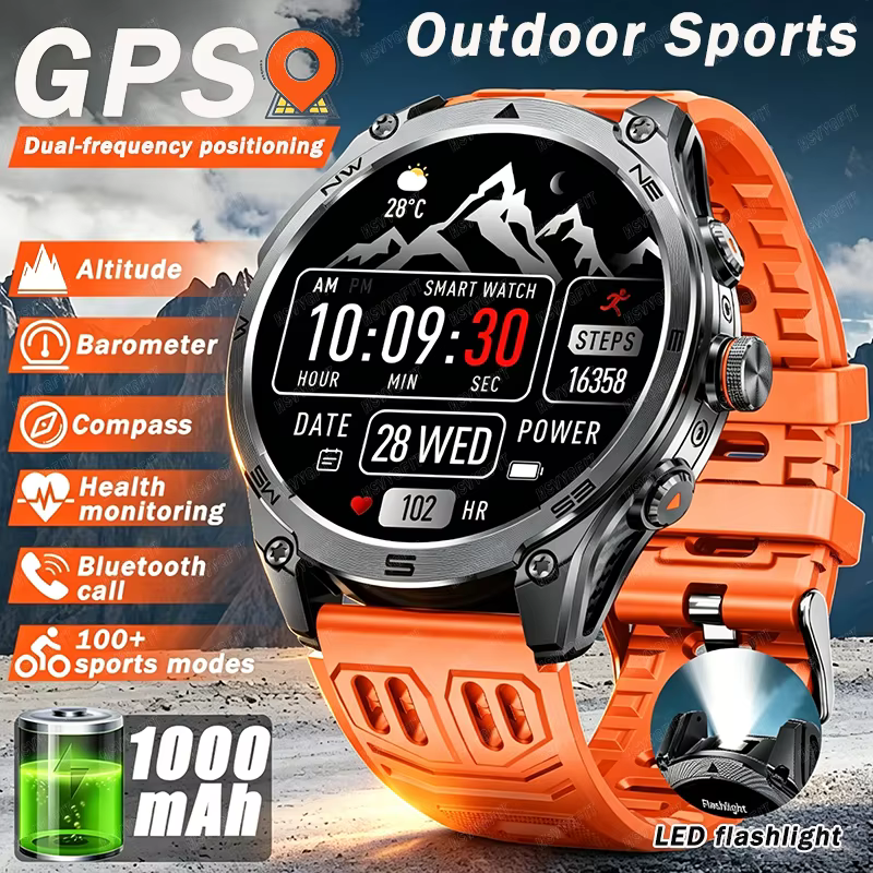 Nouvelle Montre Connectée GPS Homme 2026 pour Activités de Plein Air