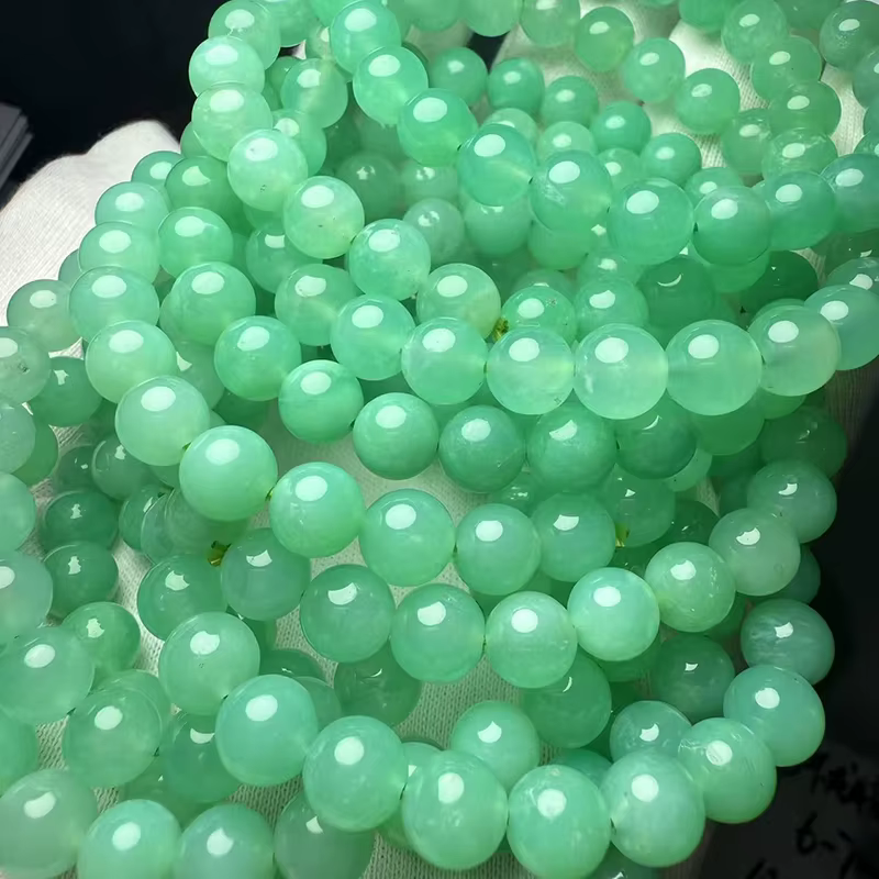 Bracelet en Chrysoprase naturelle d'Australie, stabilisateur d'émotion, anti-Stress et rehausseur de mémoire, bijoux