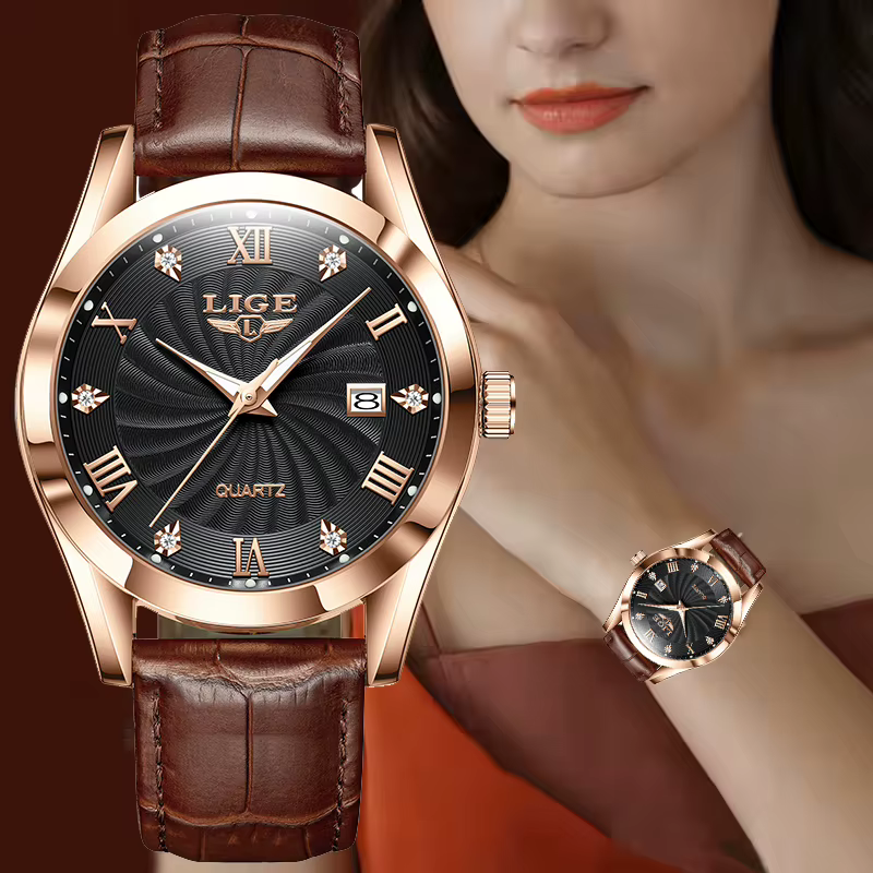2025 nouvelle montre pour femme LIGE mode Bracelet élégant dames